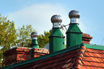 Revolving cowls eradicate downdraft in chimneys, flues and ducts