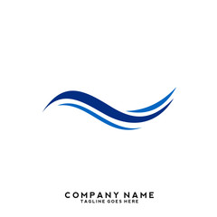 Water wave Logo Template