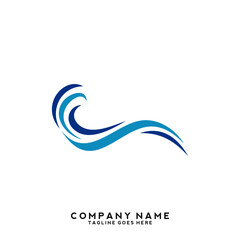 Fototapeta premium Water wave Logo Template