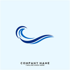 Water wave Logo Template