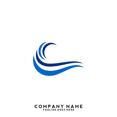 Water wave Logo Template