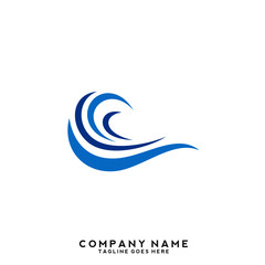 Water wave Logo Template