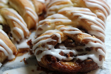 Danish pastry with icing