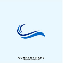 Fototapeta premium Water wave Logo Template