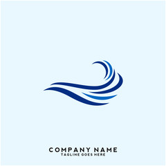 Water wave Logo Template