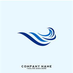 Obraz premium Water wave Logo Template