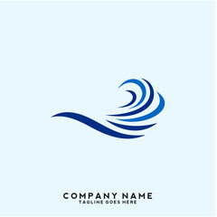 Water wave Logo Template