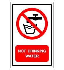 Not Drinking Water Symbol Sign, Vector Illustration, Isolate On White Background Label .EPS10