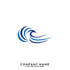 Water wave Logo Template
