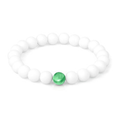 Stone bracelet isolated on white