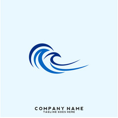 Water wave Logo Template