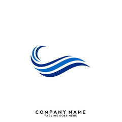 Water wave Logo Template