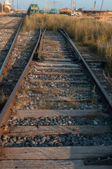 Fototapeta na wymiar old train tracks train tracks