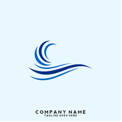 Water wave Logo Template