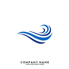 Water wave Logo Template