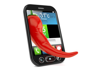 Hot paprika inside smartphone