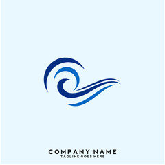 Water wave Logo Template