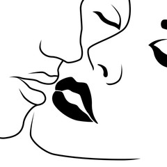Sensual woman closed eyes before kiss