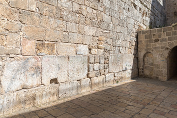 The Little Western Wall in the Old City in Jerusalem, Israel