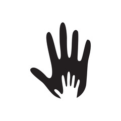 Palm hand graphic design template vector isolated