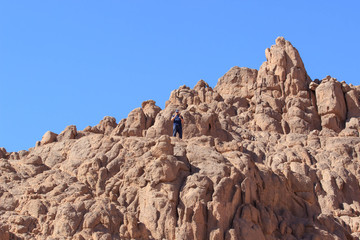 Fototapeta na wymiar Egypt, Sinai, Mount Moses. Road on which pilgrims climb the mountain of Moses.