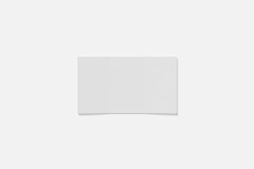 Mockup blank business or name card on a white background. 3D rendering