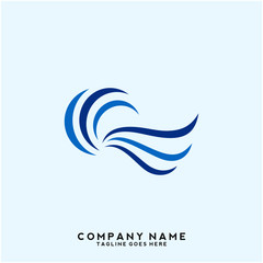 Water wave Logo Template