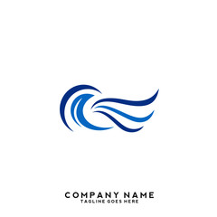 Fototapeta premium Szablon Logo fala wody