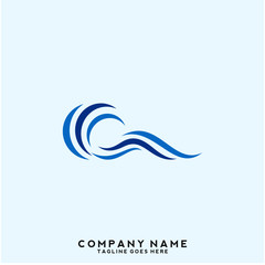 Water wave Logo Template