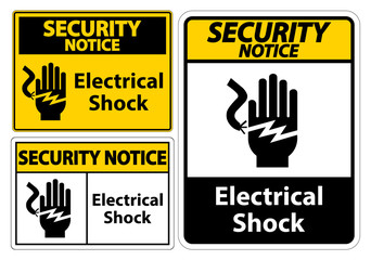 Electrical Shock Electrocution Symbol Sign Isolate On White Background,Vector Illustration EPS.10