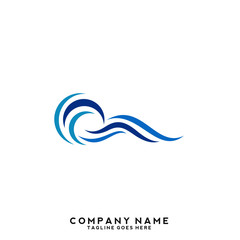 Water wave Logo Template