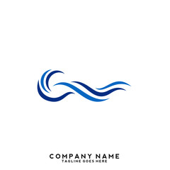 Water wave Logo Template
