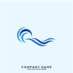Water wave Logo Template