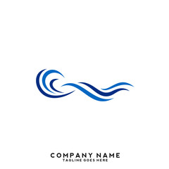 Water wave Logo Template