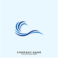 Water wave Logo Template