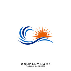 Water wave Logo Template