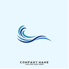 Water wave Logo Template