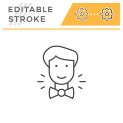 Groom editable stroke line icon