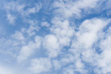 blue sky with many cloud.
