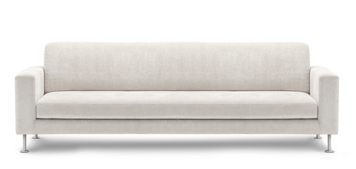 long sofa bench isolated on white background