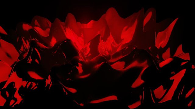 Red 3D Landscape Morphing Seamless Abstract Videoloop