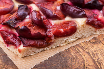 bavarian zwetschgendatschi, a local plum cake