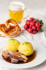 bavarian roasted pork with dumplings