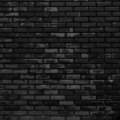 black brick wall, brickwork background for design