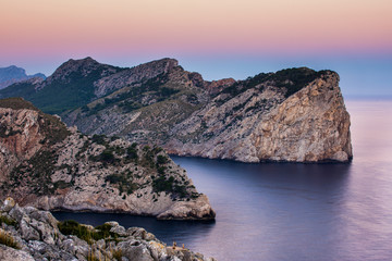 Hills near Cap Formentor in sunrise, Mallorca