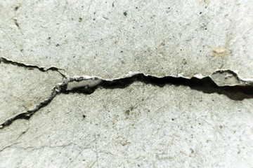 Crack on a cement wall