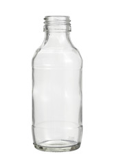 Glass bottle for vitamin syrup (with clipping path) isolated on white background