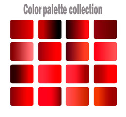 Color red gradient palette - trending set.
