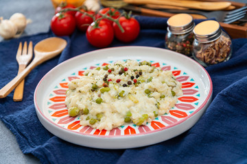 Scallop leek with basmati rice