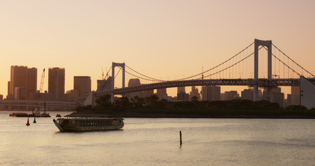 Odaiba city sunset